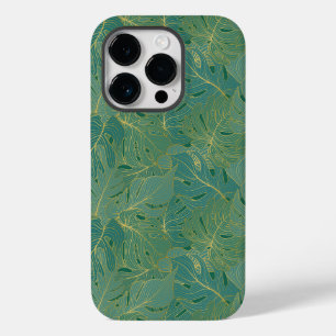 Groen en goudpalmblad Case-Mate iPhone 14 pro hoesje