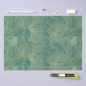 Groen en goudpalmblad tissuepapier (Craft)