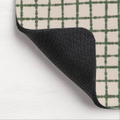 Groen en Grijs Check Patroon Modern en Minimaal Muismat (Hoek)