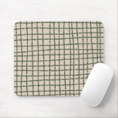 Groen en Grijs Check Patroon Modern en Minimaal Muismat (Met muis)