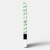 Groen en grijs Chevron Monogram iPad 2/3/4 Hoesje (Achterkant / Links)