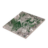 Groen en grijs marmer tegeltje (Zijkant)