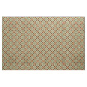 Groen en Koper Oranje Scroll Grid Pattern Stof (Yard (91,4 cm))