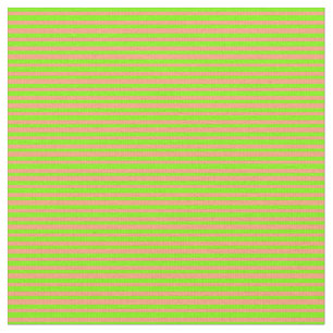 Groen en Licht Zalm gekleurde Stripes Patroon Stof