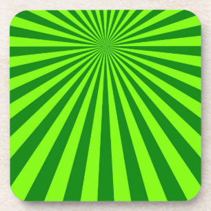 Groen en Limoen Funky Striped Abstracte Art Onderz Drankjes Onderzetter