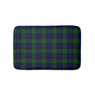 Groen en marine Tartan Badmat
