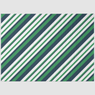 Groen en Marineblauw Nautical Serie Ontwerp 3 Tis Tissuepapier