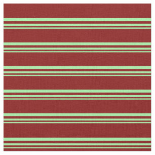 Groen en maroon Stripes/Lines Patroon Stof