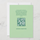 Groen en Mint Groovy Blooms Boho Bachelorette Kaart (Achterkant)