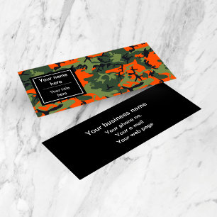 Groen en Oranje Camo, Camouflage, Militair, Leger Mini Visitekaartje