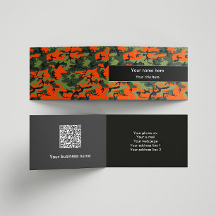 Groen en Oranje Camo, Camouflage, Militair, Leger Visitekaartjes