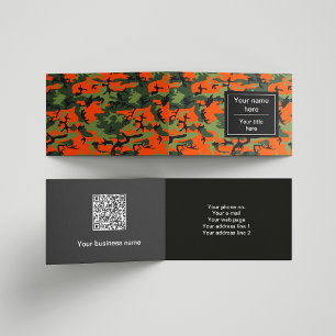 Groen en Oranje Camo, Camouflage, Militair, Leger Visitekaartjes