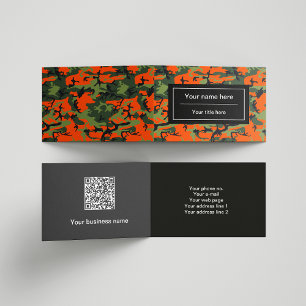 Groen en Oranje Camo, Camouflage, Militair, Leger Visitekaartjes
