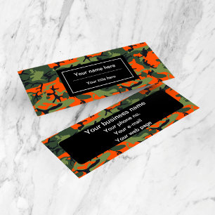 Groen en oranje camouflage, Camouflage, Militair, Mini Visitekaartje