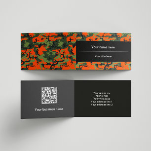 Groen en oranje camouflage, Camouflage, Militair, Visitekaartjes