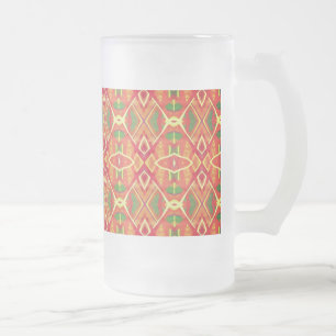 Groen en oranje patroon matglas bierpul