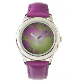 Groen en Paars Abstract Uitstekend Patroon eWatch Horloge