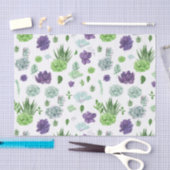 Groen en Paars Cacti Patroon Tissuepapier (Craft)
