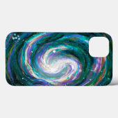 Groen en Paars gekleurd sterrenstelsel in de ruimt Case-Mate iPhone Case (Achterkant (horizontaal))