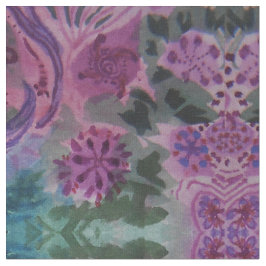 Groen en Paars patroon Stof