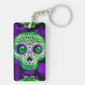 Groen en Paars stromend suiker Sleutelhanger (achterkant)