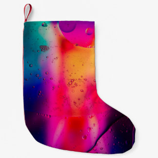 Groen en rood abstract schilderij kleine kerstsok