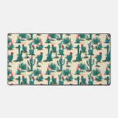 Groen en rood cactus patroon bureaumat (Voorkant)
