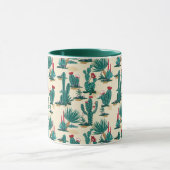 Groen en rood cactus patroon mok (Midden)
