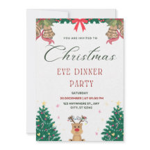 Groen en Rood Eenvoudig Kerstavond Feest