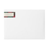 Groen en Rood Elegant Plaid Kerstmis Adres (Voorkant)