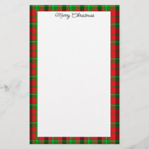Groen en rood geplakt patroon briefpapier