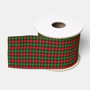 Groen en rood grosgrain lint