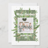 Groen en rood Holly Soft en lichte kerstkaart (Voorkant)