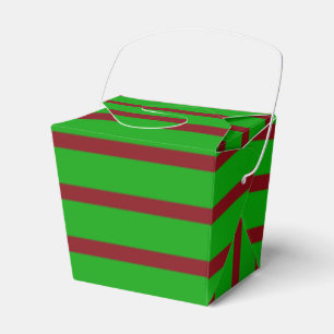 Groen en rood kerstfeest bedankdoosjes