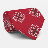 Groen en rood kerstpatroon stropdas (Opgerold)