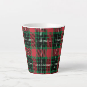 Groen en rood Tartan Latte Mok