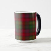Groen en rood, tartan magische mok (Voorkant rechts)