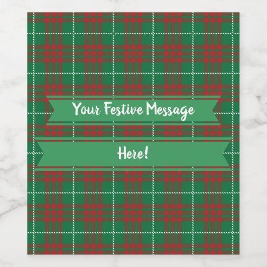 Groen en rood wijn etiket (Enkel label)