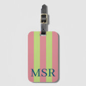 Groen en Roze Bagagelabel (Voorkant (verticaal))