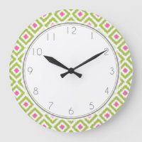 Groen en Roze Diamond Ikat Pattern