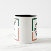 Groen en Roze Islamitische Umrah Mubarak in het En Tweekleurige Koffiemok (Center)