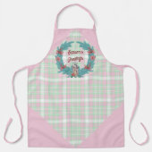 Groen en roze kerstgeschut Schort (Voorkant)