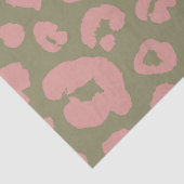 Groen en Roze Luipaard Patroon Tissuepapier (Detail)