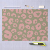 Groen en Roze Luipaard Patroon Tissuepapier (Craft)