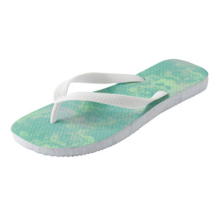 Groen en roze Marmeren Swirl Abstract Teenslippers