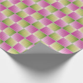 Groen en roze ombre colorblock cadeaupapier (Hoek)