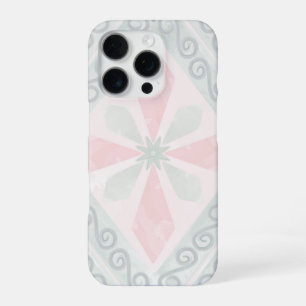 Groen en roze pastel diamantpatroon iPhone 16 pro hoesje