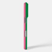 Groen en roze streepjespatroon gepersonaliseerd Case-Mate iPhone case (Achterkant / Rechts)