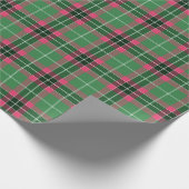 Groen en Roze Tartan Cadeaupapier (Hoek)