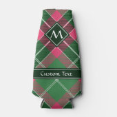 Groen en Roze Tartan Flesjeskoeler (Voorkant)